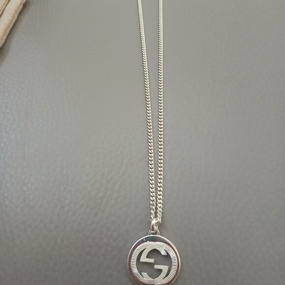 Gucci necklace unisex men women sterling silver marmont interlocking gg - Picture 6 of 11